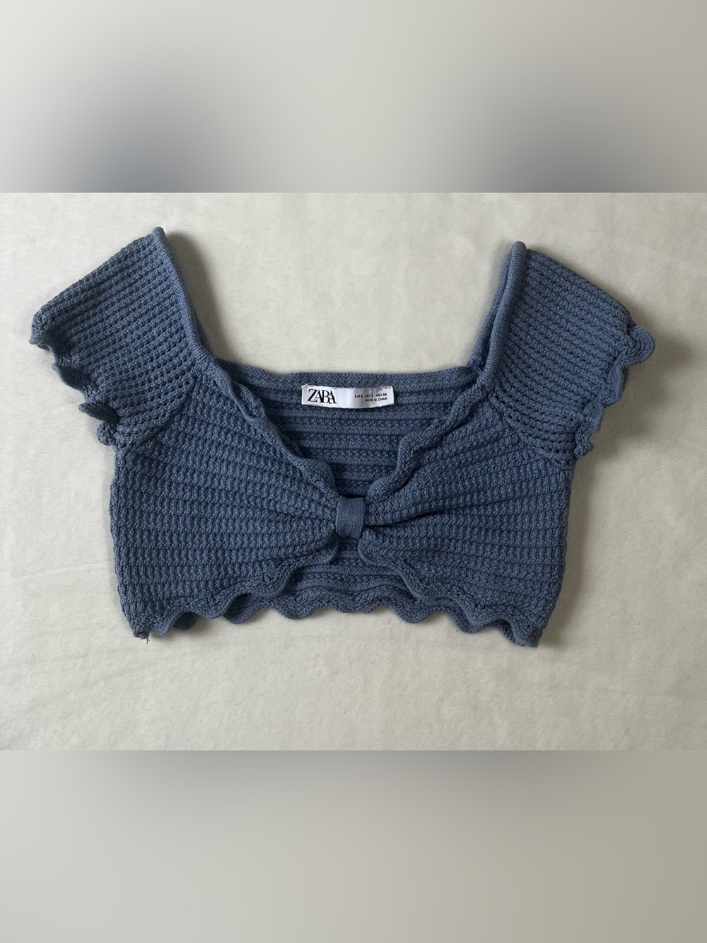 Light Blue Zara Crop Top